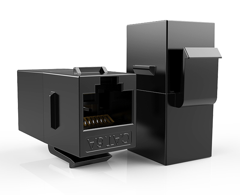 英曼網絡直通頭/網線直通延長器，網線對接頭千兆RJ45連接器Keystone Jack