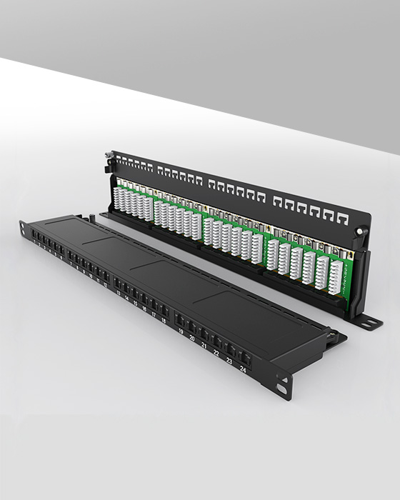 0.5U24口-防塵網(wǎng)絡(luò)配線架