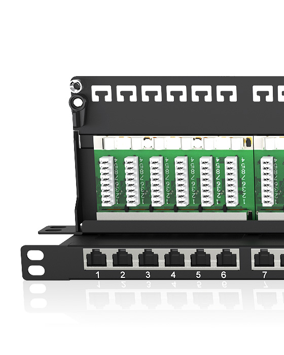 0.5U24口-屏蔽防塵網絡配線架