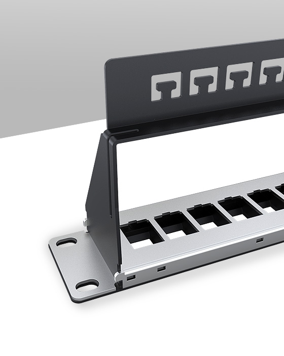 1U24口-屏蔽網(wǎng)絡(luò)空配架