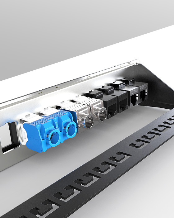 1U24口-屏蔽網(wǎng)絡(luò)空配架