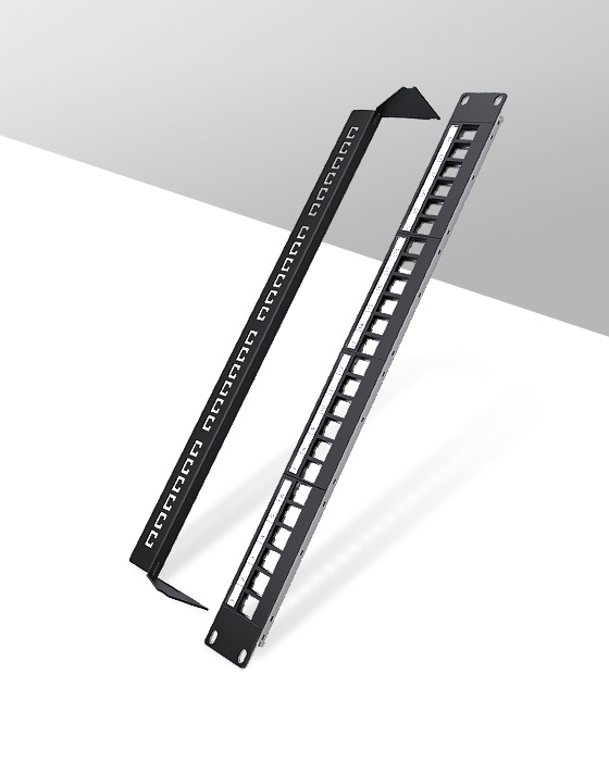 1U24口-屏蔽網(wǎng)絡(luò)空配架