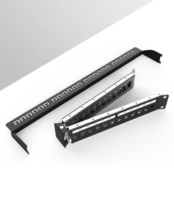 1U24口-屏蔽折彎空配架