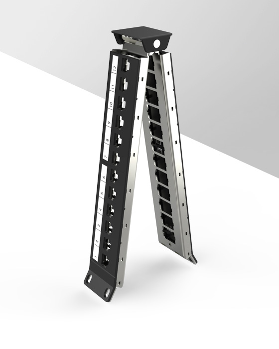 1U24口-屏蔽折彎空配架