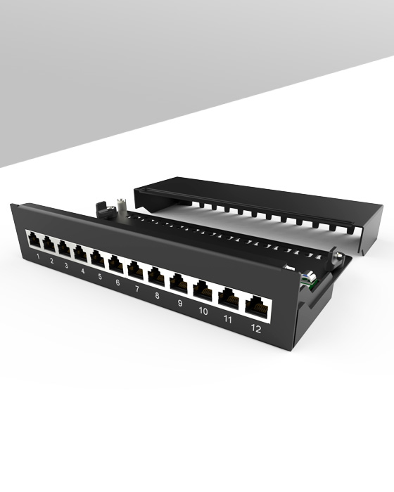 1U12口-防塵網絡配線架