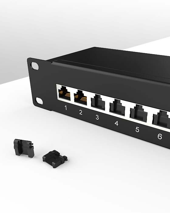 1U12口-防塵網(wǎng)絡(luò)配線架