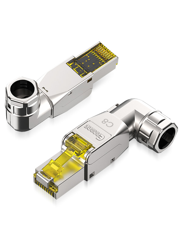 90°鋅合金免打水晶頭