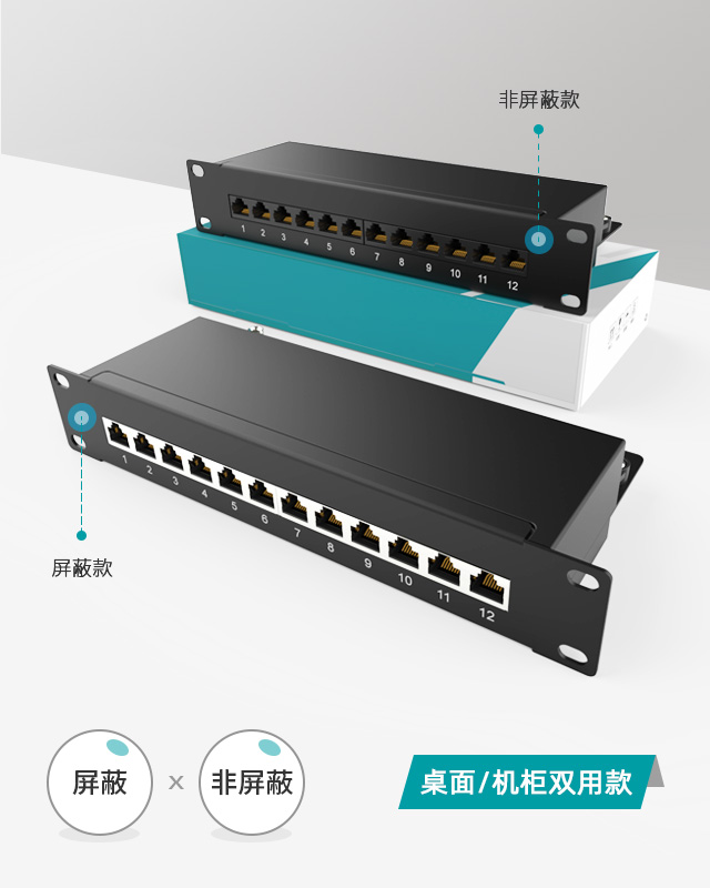 1U12口-防塵網(wǎng)絡(luò)配線架