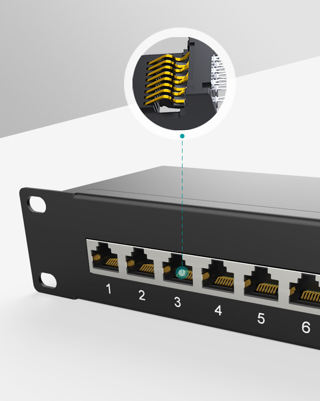 1U12口-防塵網(wǎng)絡(luò)配線架