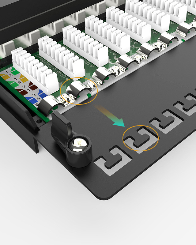 1U12口-防塵網(wǎng)絡(luò)配線架