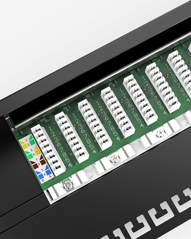 1U8口-防塵網絡配線架