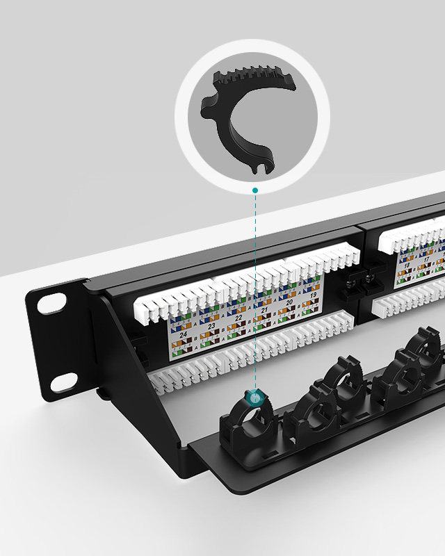 1U24口-防塵網絡配線架